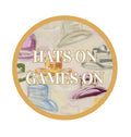Hats On Games On Gold Pin
