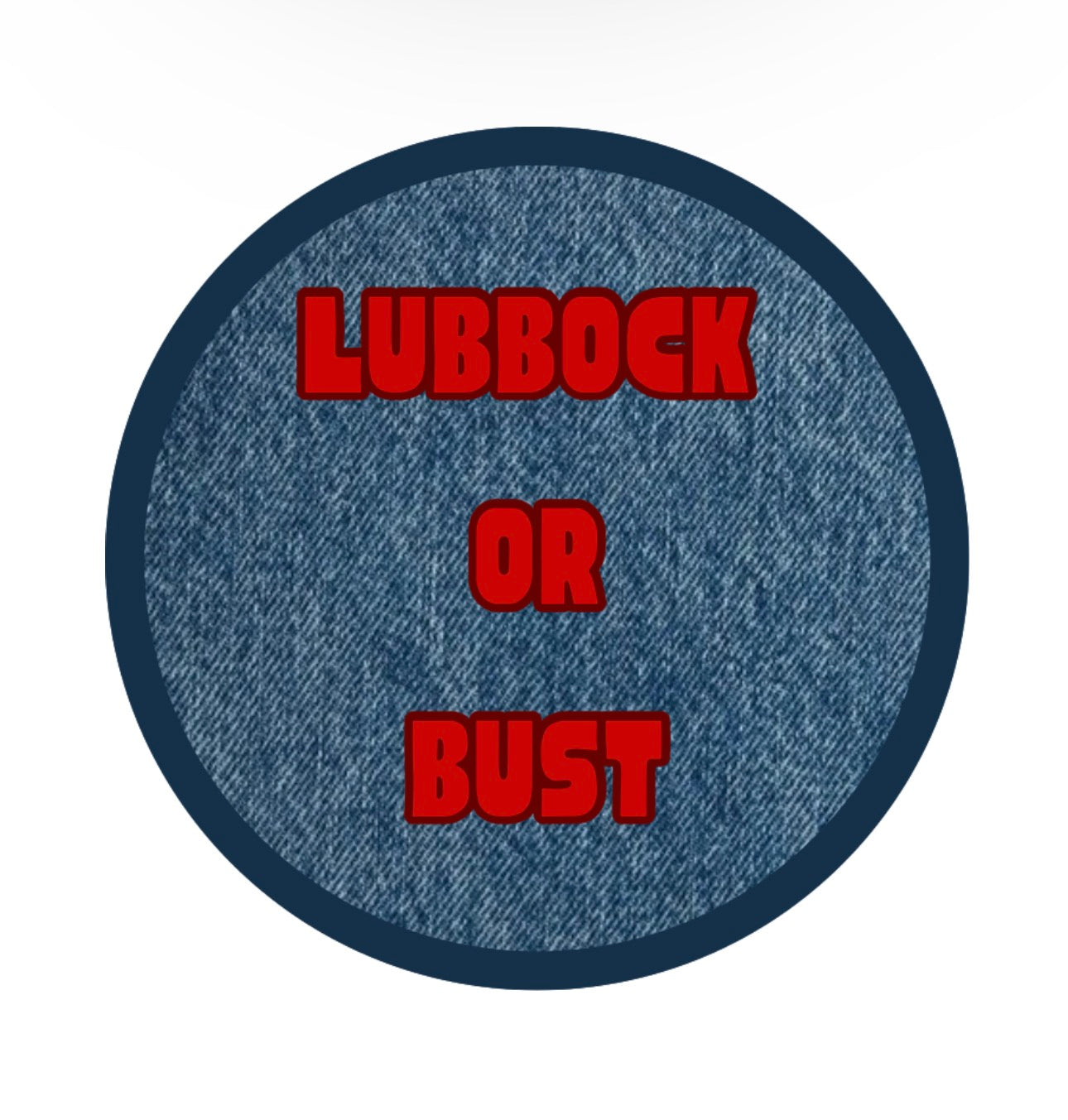 Lubbock Or Busy Navy Pin