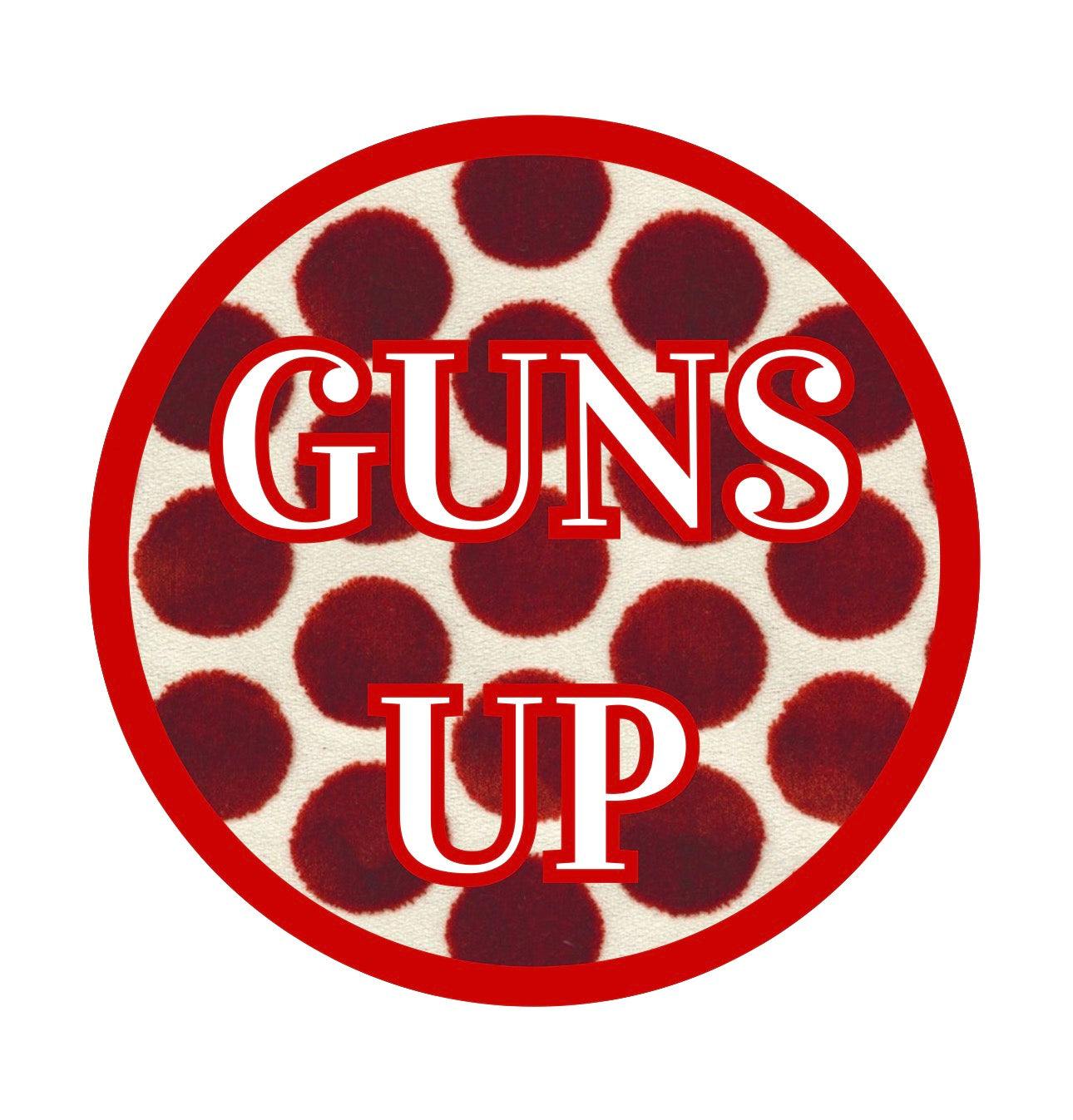 Spotted Guns Up Red Pin