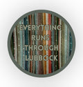 Everything Runs Through Lubbock Pin