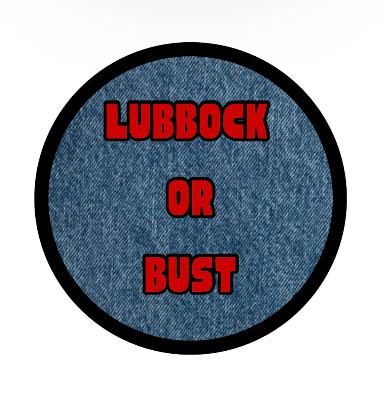 Lubbock Or Bust Black Pin