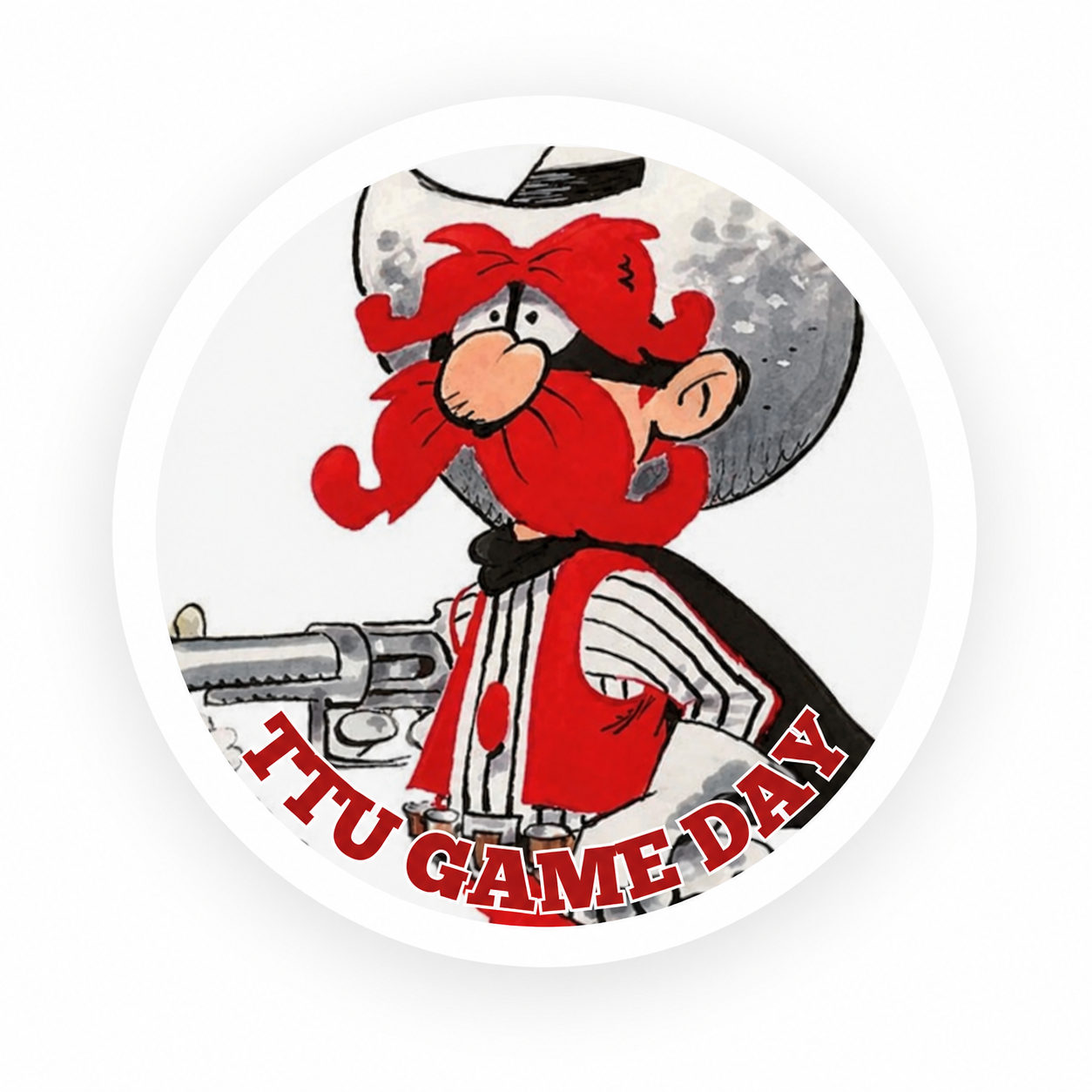 TTU Gameday White Pin