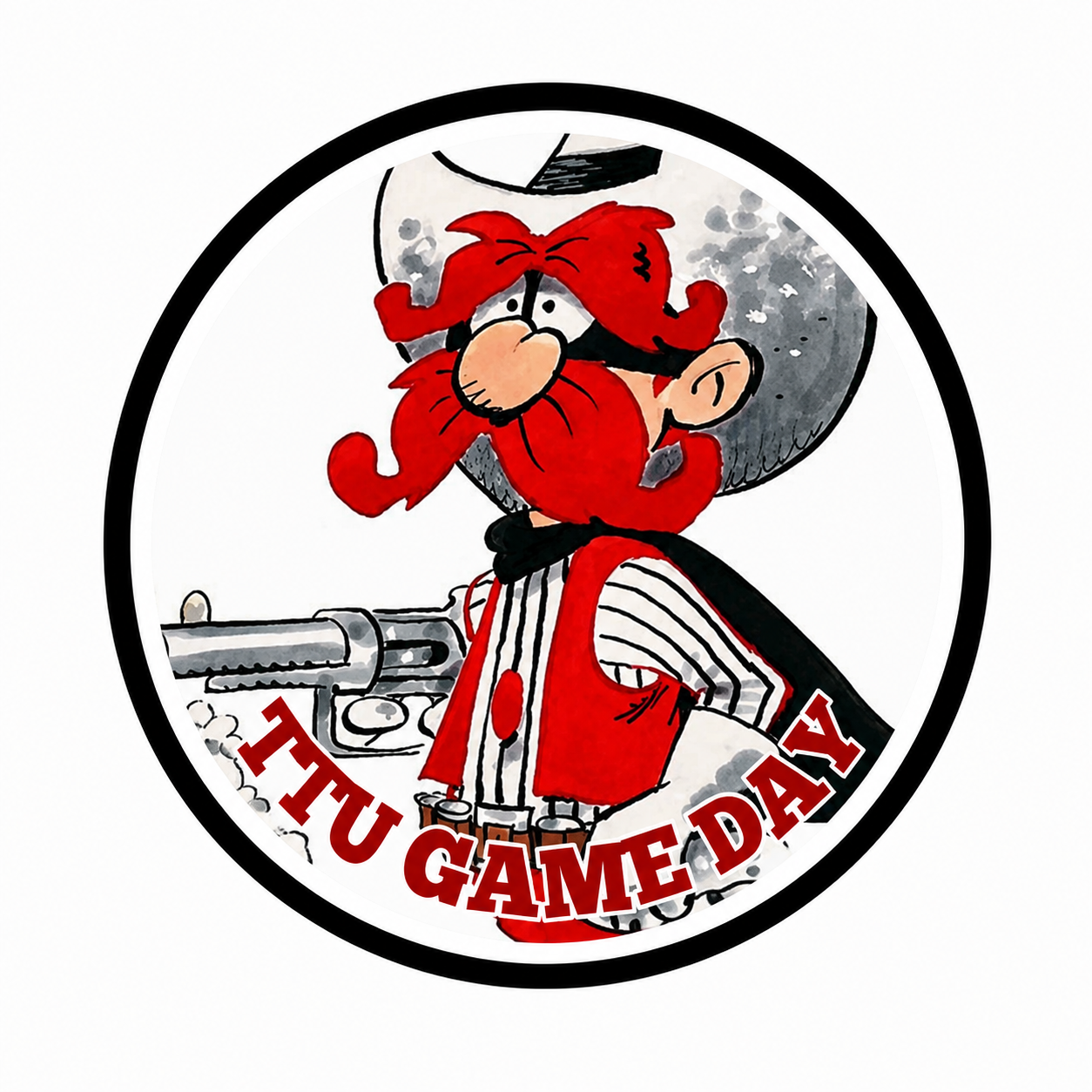 TTU Gameday Black Pin