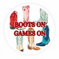 Colorful Boots White Pin