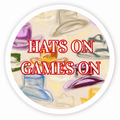 Hat On Games On White Pin