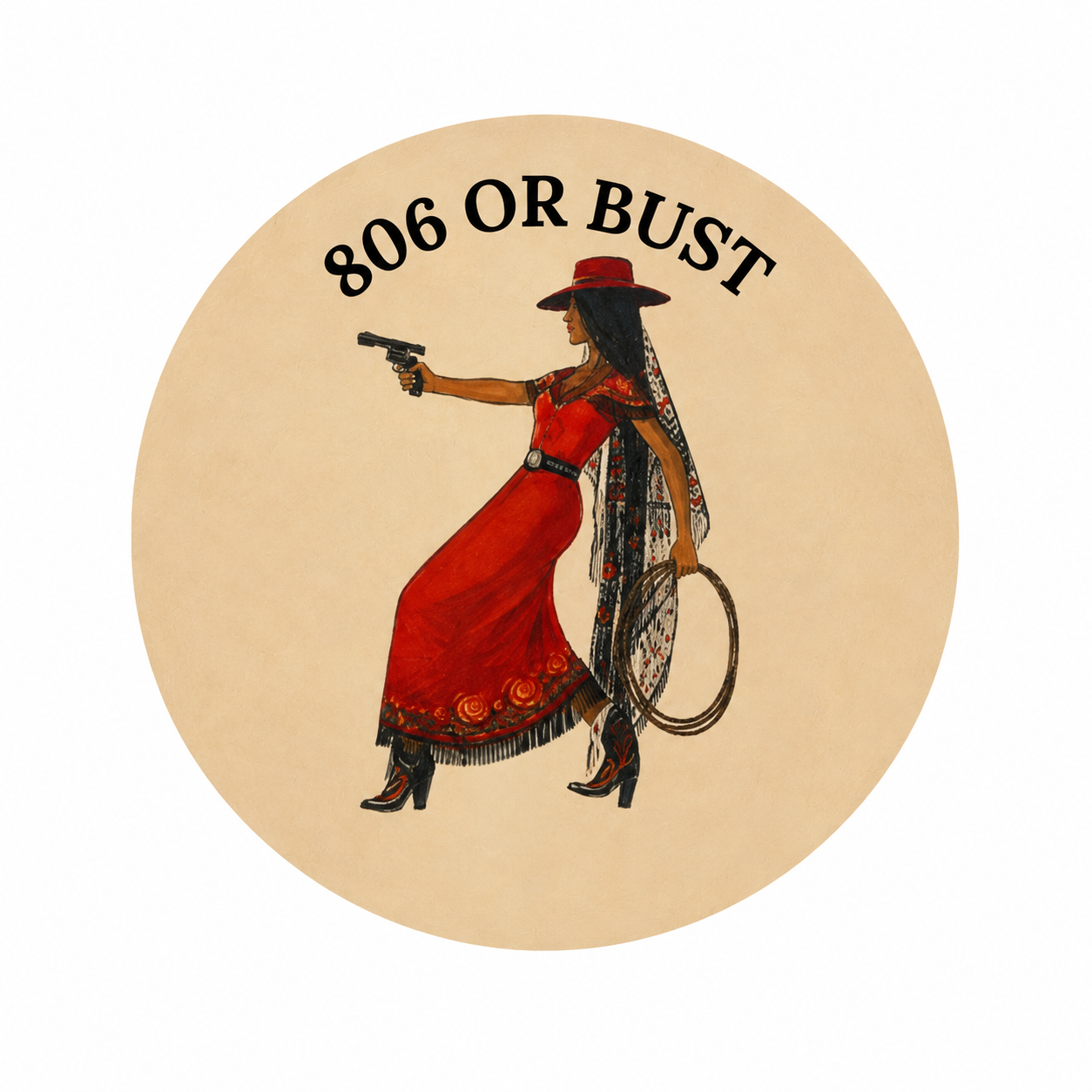 The 806 Cowgirl Pin